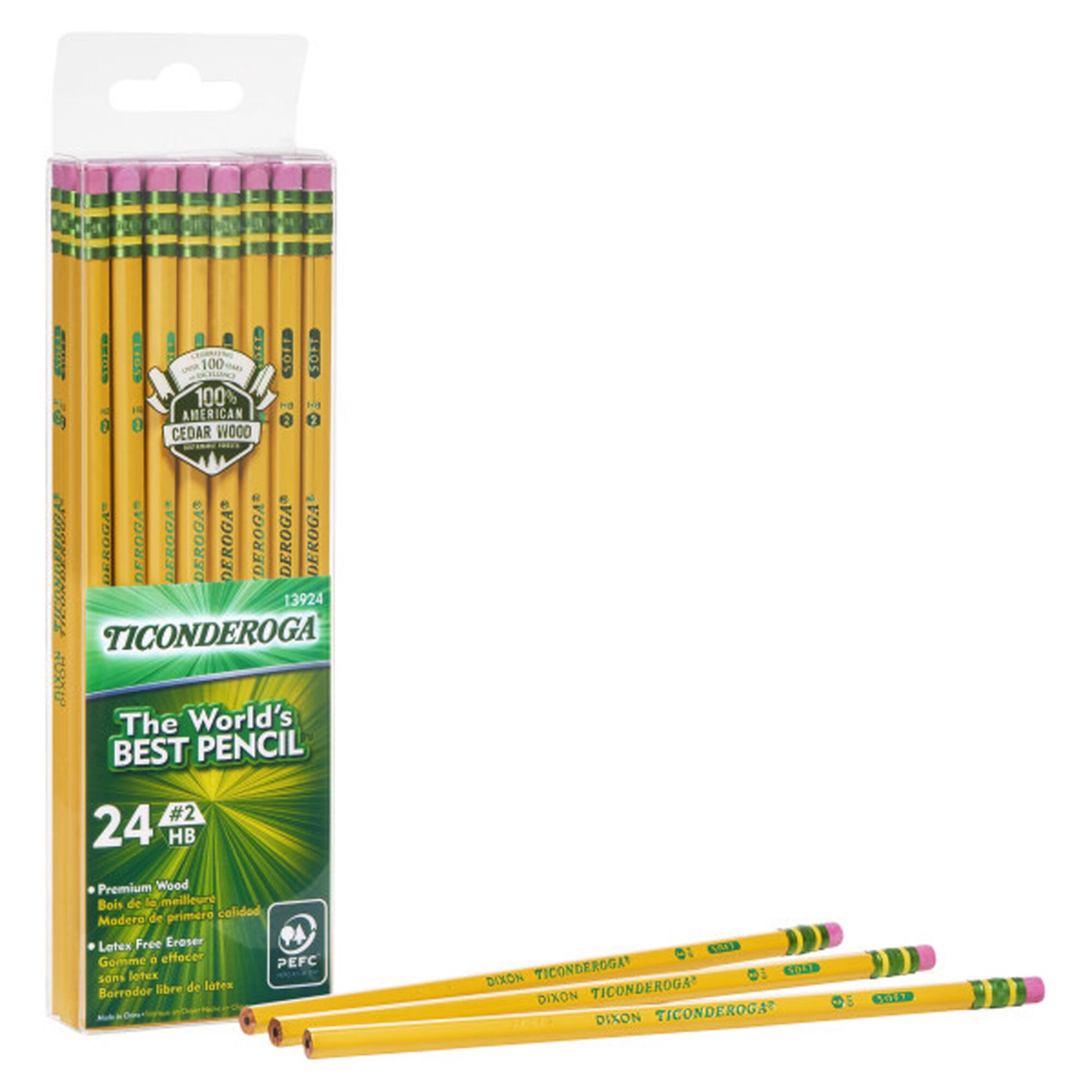 Ticonderoga® #2 Soft Yellow Unsharpened Pencils, 2 Packs of 24